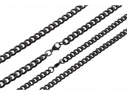 Oceľový retiazka Black (priemer, šírka v mm 6)