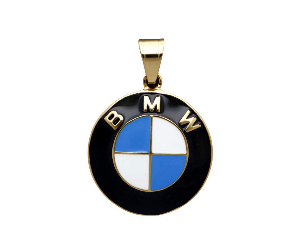 Ewena Oceľový prívesok BMW Gold + Darčekové balenie