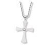 Oceľový kríž s kamienkami z chirurgickej ocele (Farba Strieborná)