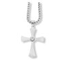 Oceľový kríž s kamienkami z chirurgickej ocele (Farba Strieborná)