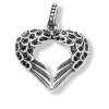 8628 1 stribrny privesek srdce z chirurgicke oceli