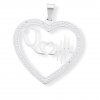 9384 1 stribrny privesek srdce z chirurgicke oceli