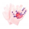 Detské teplé prstové rukavice s motívom - rôzne farby (Farba Bordová)