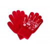 Detské teplé prstové rukavice s motívom - rôzne farby (Farba Bordová)