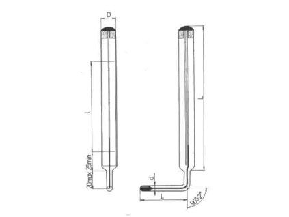 494 kotlovy teplomer typ 160 uhlovy