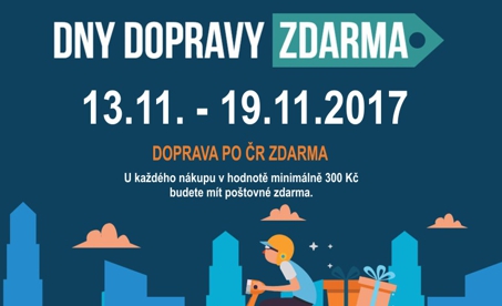 POZOR! Dny dopravy ZDARMA jsou ZDE.