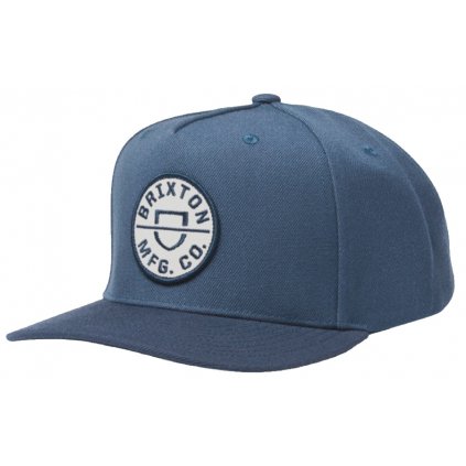 brixton ksiltovka crest c mp snapback indie teal washed navy