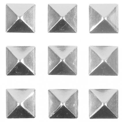 grip gravity pyramid studs silver 21