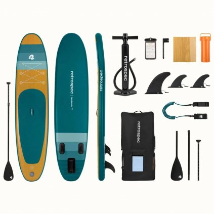 retrospec weekender 10 plus inflatable paddle board wk