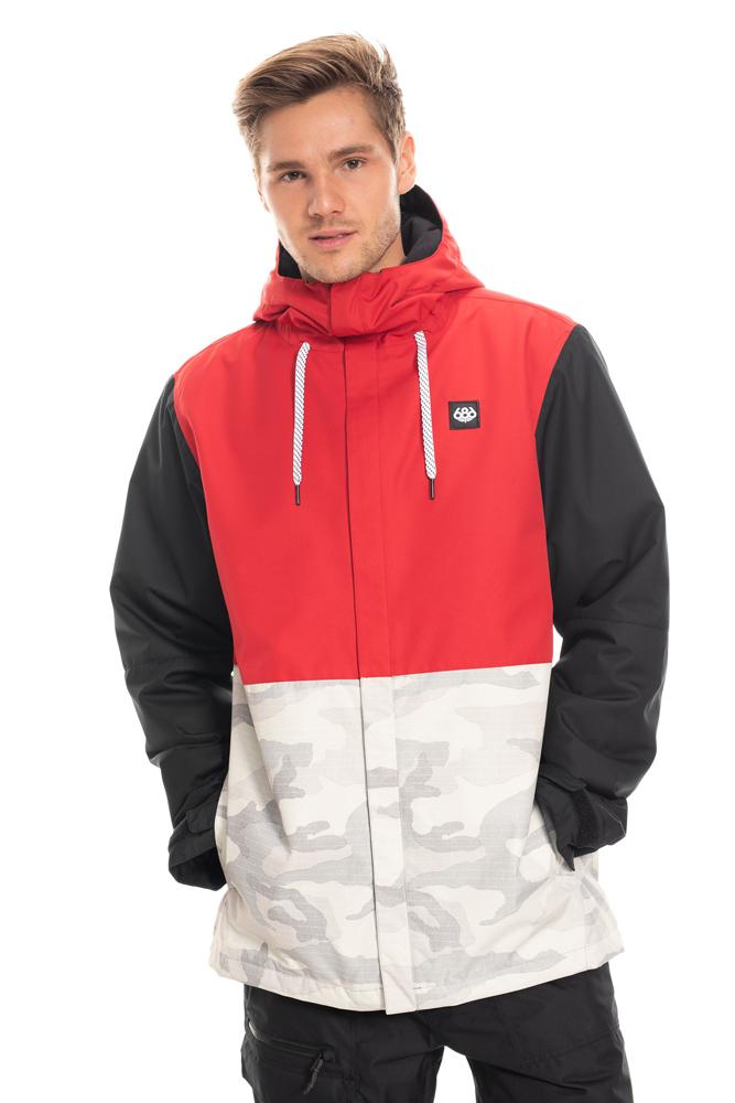 686 pánská zimní bunda Foundation Insulated Jacket red clrblk 19/20 Velikost: L + doprava zdarma