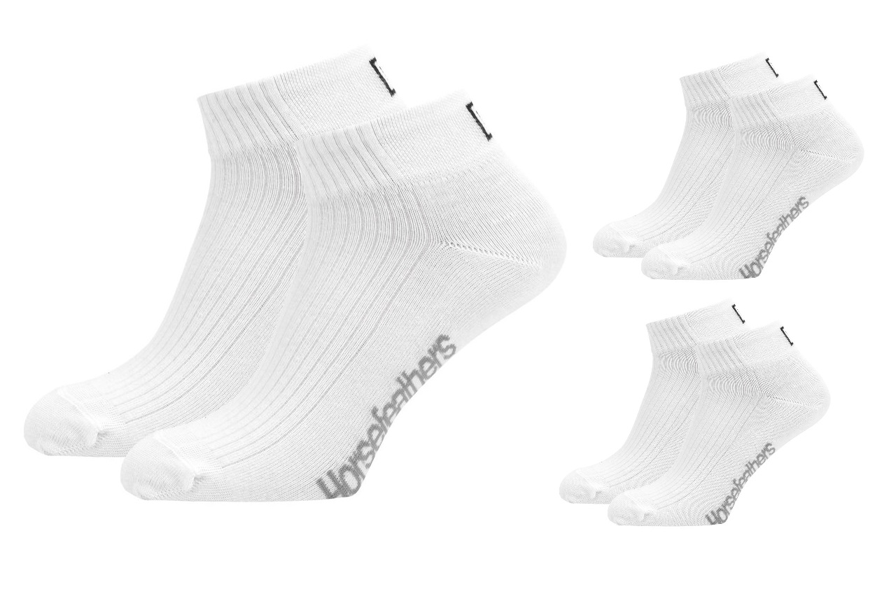 Horsefeathers ponožky Run 3Pack white Velikost: 5-7 + doručení do 24 hod.