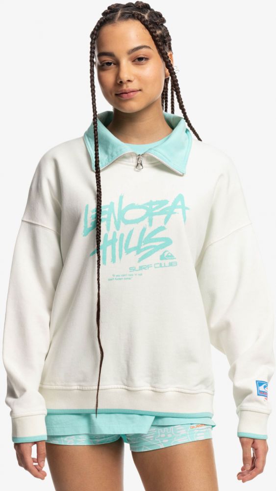 Quiksilver mikina Lenora x Stranger Things white Velikost: M + doručení do 24 hod.