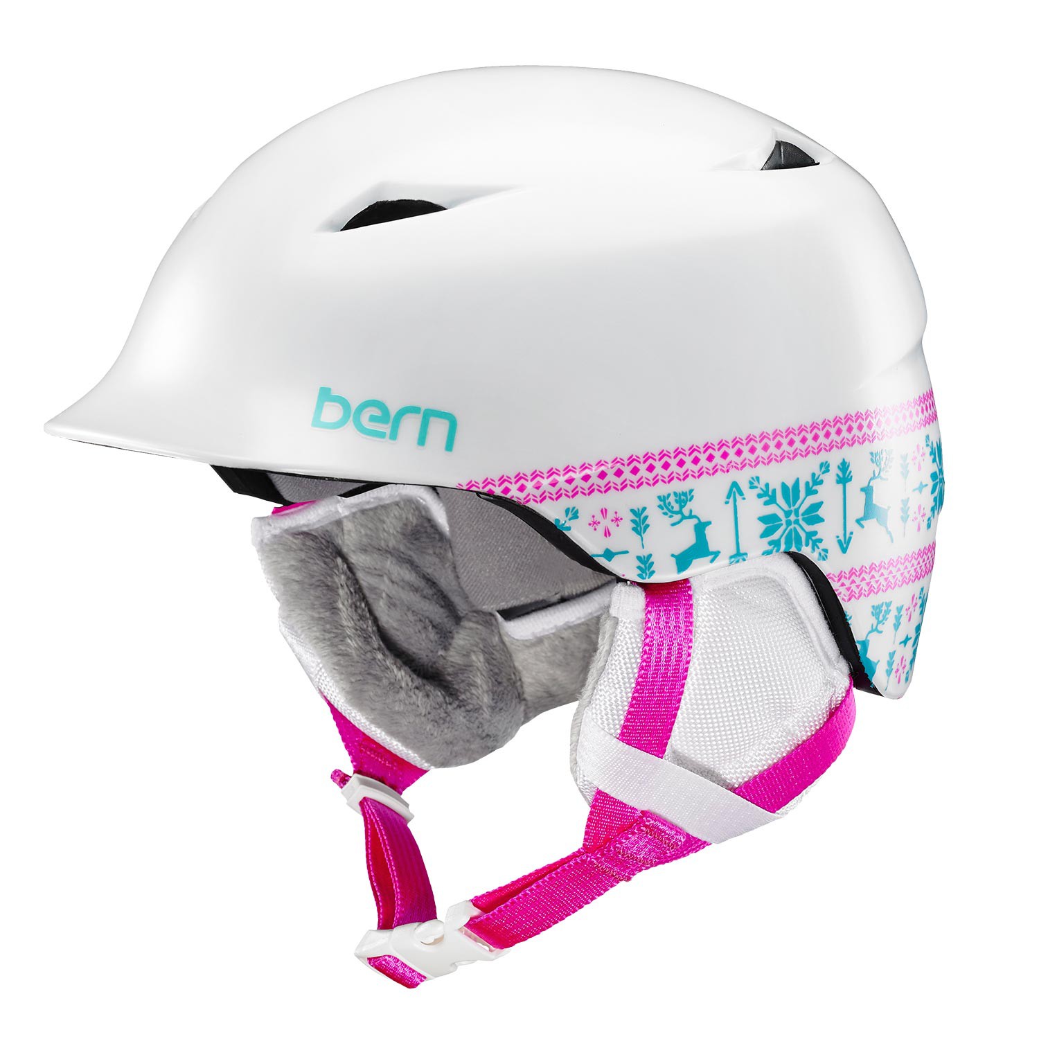 Bern dětská / dámská zimní helma Camina satin white fair isle Velikost: S/M + doručení do 24 hod.