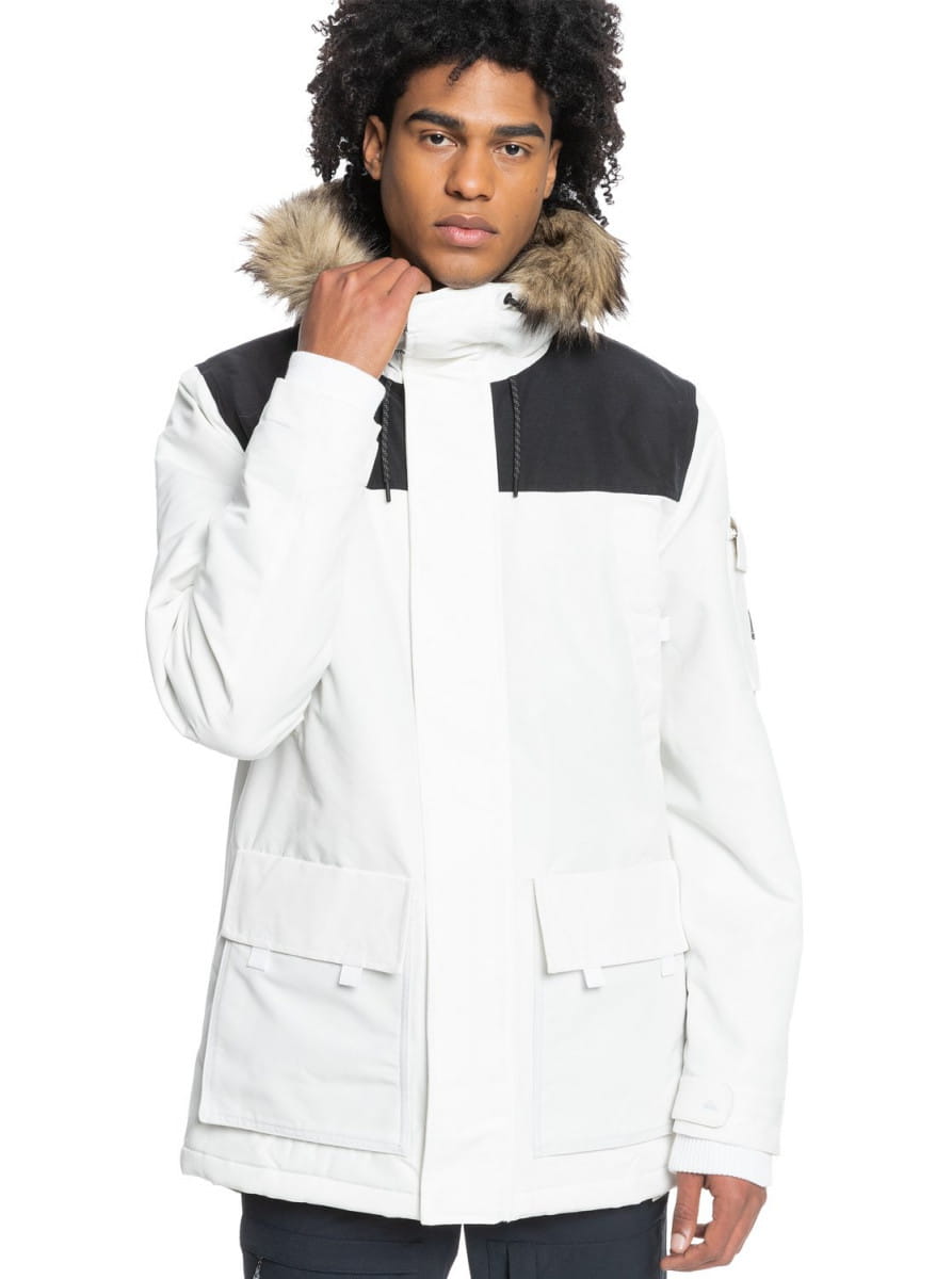 Quiksilver pánská zimní bunda parka Ferris white Velikost: XL + doručení do 24 hod.