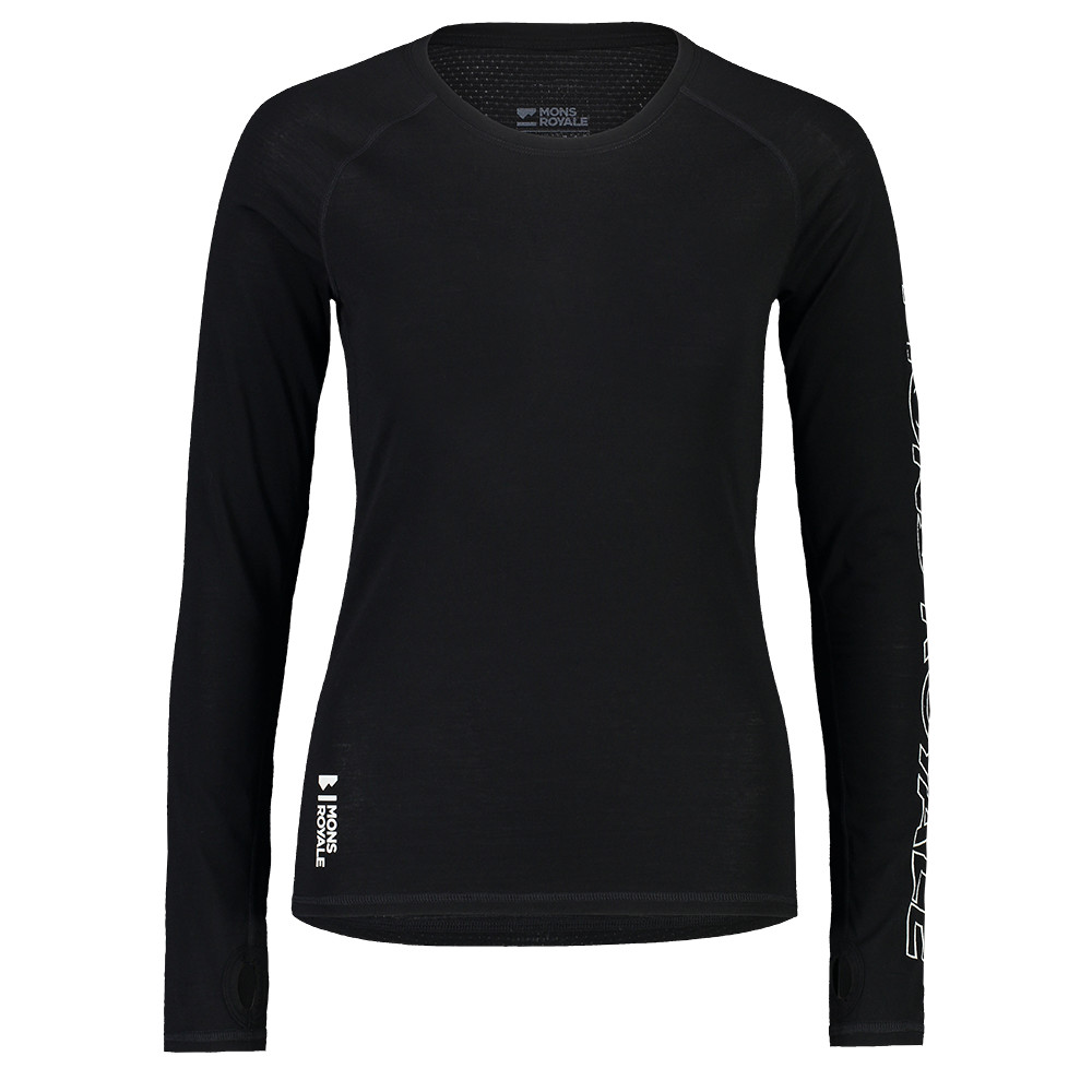 Mons Royale merino triko Bella Tech AIR-CON LS black Velikost: M