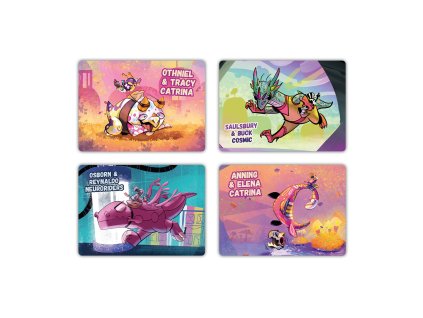 Draco Studios Dodos Riding Dinos Crossover promo cards Patzcuaro Neuroriders Cosmic Cow Collectors
