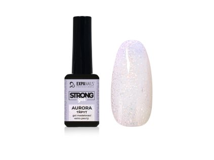 UV/LED Gel modelovací Strong - Aurora třpyt (Velikost 50 g)
