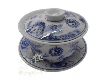 Zhong (Gaiwan) miska na čaj /porcelán Vietnam dragon/ 10cm