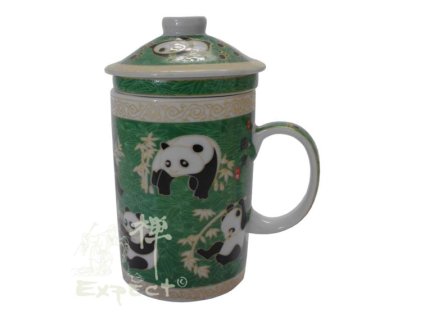 Bylináček porcelánový Panda zelený