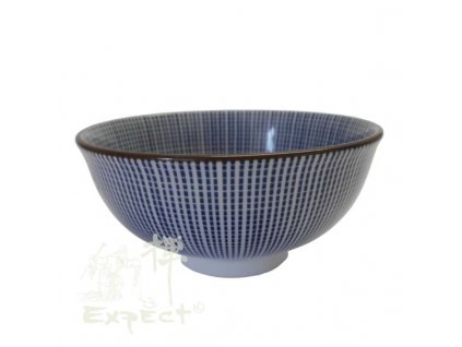 miska Japan porcelán Tokusa Hoso modré pruhy 12cm