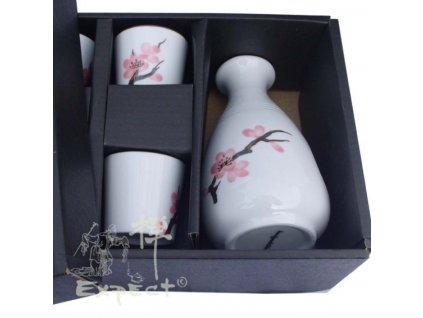 souprava saké China porcelán Sakura 5ks