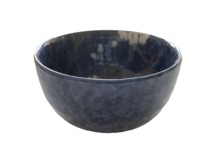 chawan blue flowery