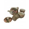 japan tea set red flower set3ks.1