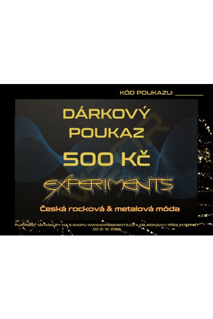 Dárkový poukaz v hodnotě 500 Kč