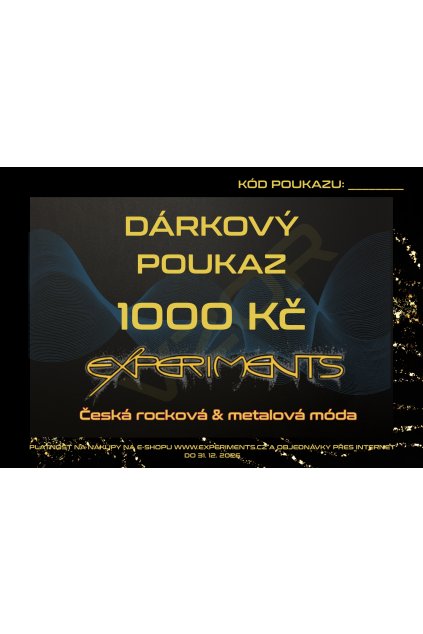 Dárkový poukaz v hodnotě 1000 Kč