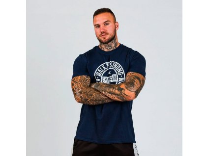 walk in strong gymbeam tshirt navy 1