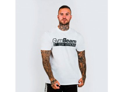 t shirt stay strong white gymbeam 1