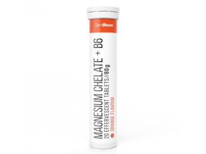 Magnesium chelate + B6 šumivý - GymBeam (Příchuť svěží mango, Tablety 20 tab.)