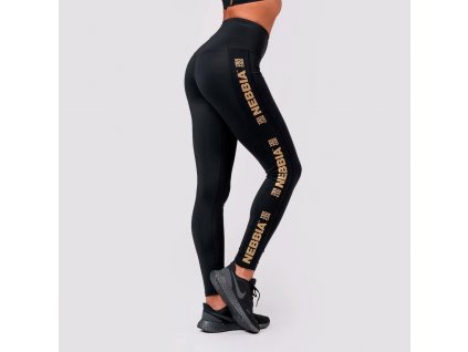 womens leggings intense gold classic black nebbia 1