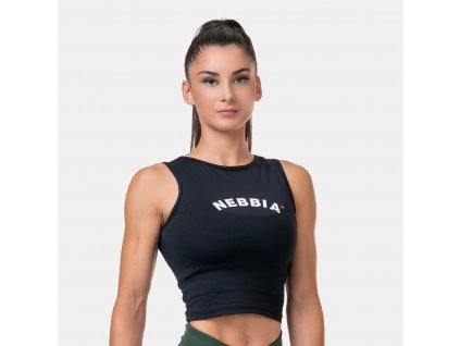 womens tank top fit sporty black nebbia 1 (1)