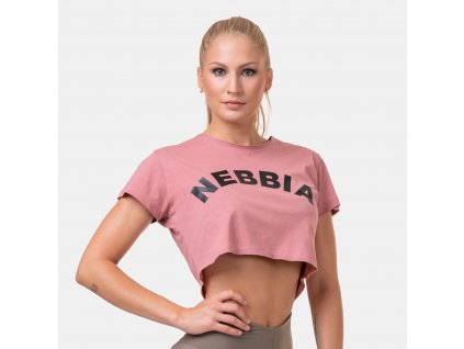 women s t shirt crop top fit sporty old rose nebbia 1