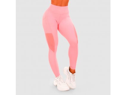 w gymbeam mesh panel leggings pink 1