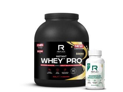 Reflex Nutrition Instant Whey PRO 2,2kg + Magnesium 90 kapslí ZDARMA (Příchuť banán)