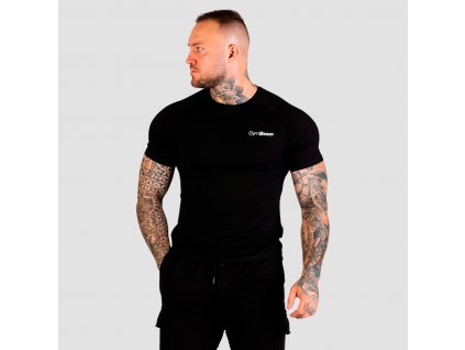 mens fitted trn tshirt black gymbeam 12