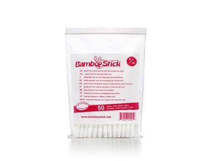 Tyčinky vatové BambooStick S/M pro čišt. uší psů 50ks