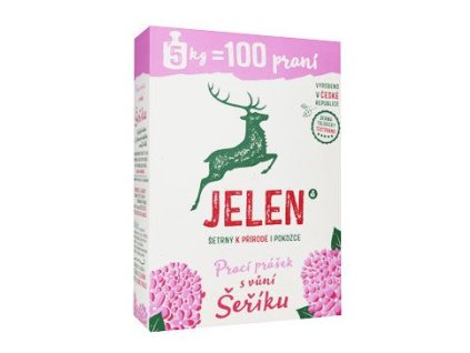 Prací prostředek Jelen mýdlový prášek Šeřík 5kg BOX