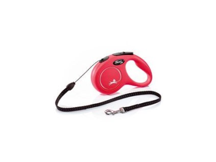 Vodítko FLEXI Classic New S lanko 5m/12kg červená