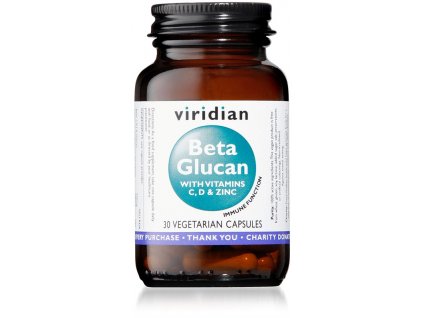 Viridian Beta Glucan 30 kapslí  + ZDARMA tester produktu (protein, nakopávač, tyčinka)