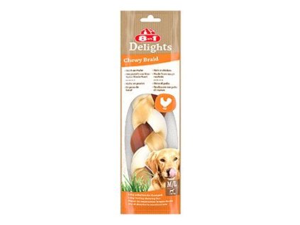 Pochoutka 8in1 Delights Chewy Braid M/L 80g
