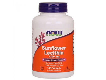 Slunečnicový Lecitin 1200mg - NOW Foods (Kapsle 100 kaps.)