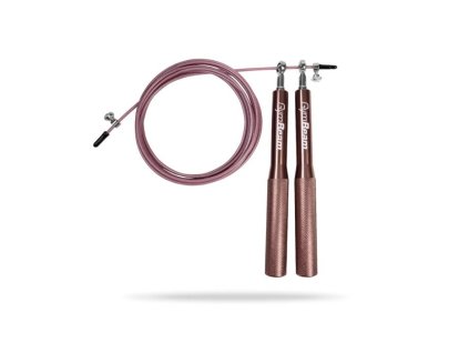 Švihadlo Metal Jumping Rose Gold - GymBeam (Barva růžová)