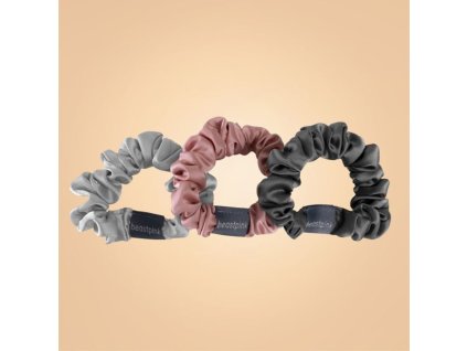 Set saténových gumiček do vlasů Mix - BeastPink (Barva multicolor)