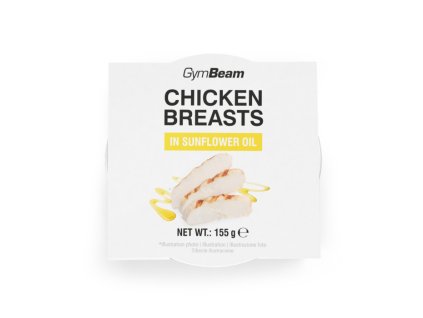 Kuřecí prsa ve slunečnicovém oleji - GymBeam (Balení (g) 155 g)