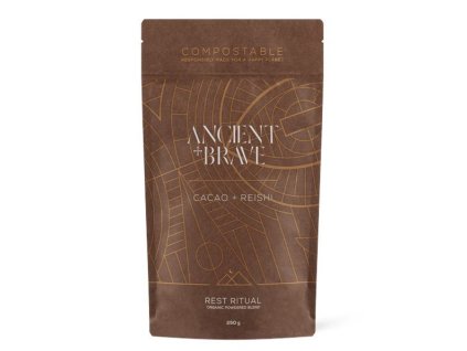 ANCIENT and BRAVE Cacao + Reishi 250g (kompostovatelný sáček) (Varianta Cacao + Reishi 250g (kompostovatelný sáček))
