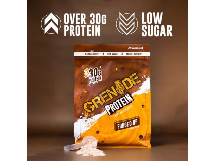 Grenade Grenade Whey Protein 2kg + vzorek Pre-Workout 16,5g a vzorek BCAA 13g zdarma (Příchuť fudged up)