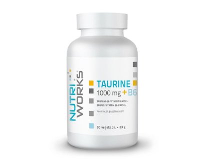 NutriWorks Taurine 1000 mg + B6 90 kapslí (Varianta Taurine 1000 mg + B6 90 kapslí)